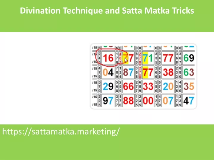 divination technique and satta matka tricks