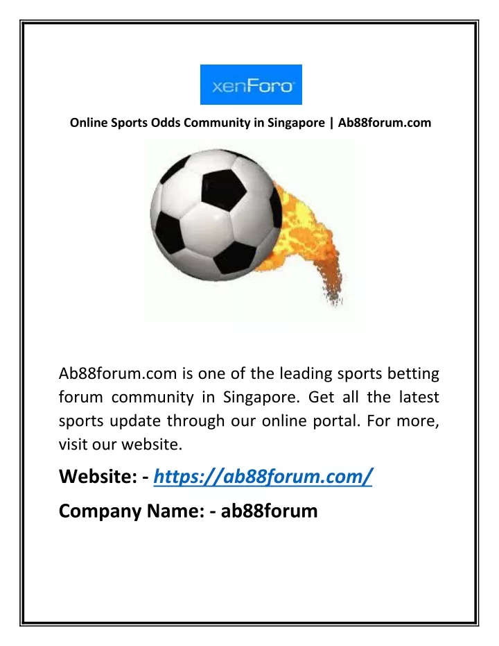online sports odds community in singapore
