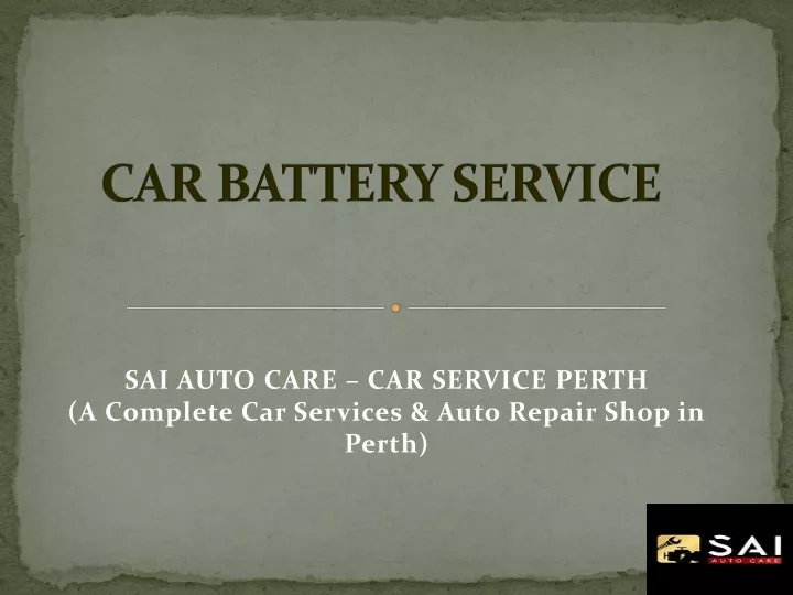 car battery service