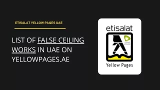List Of False ceiling works In UAE On yellowpages.ae