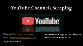 youtube channels scraping