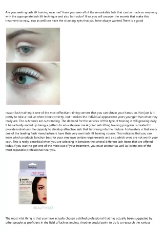 Meet the Steve Jobs of the ultimate lash lift training near me Industry