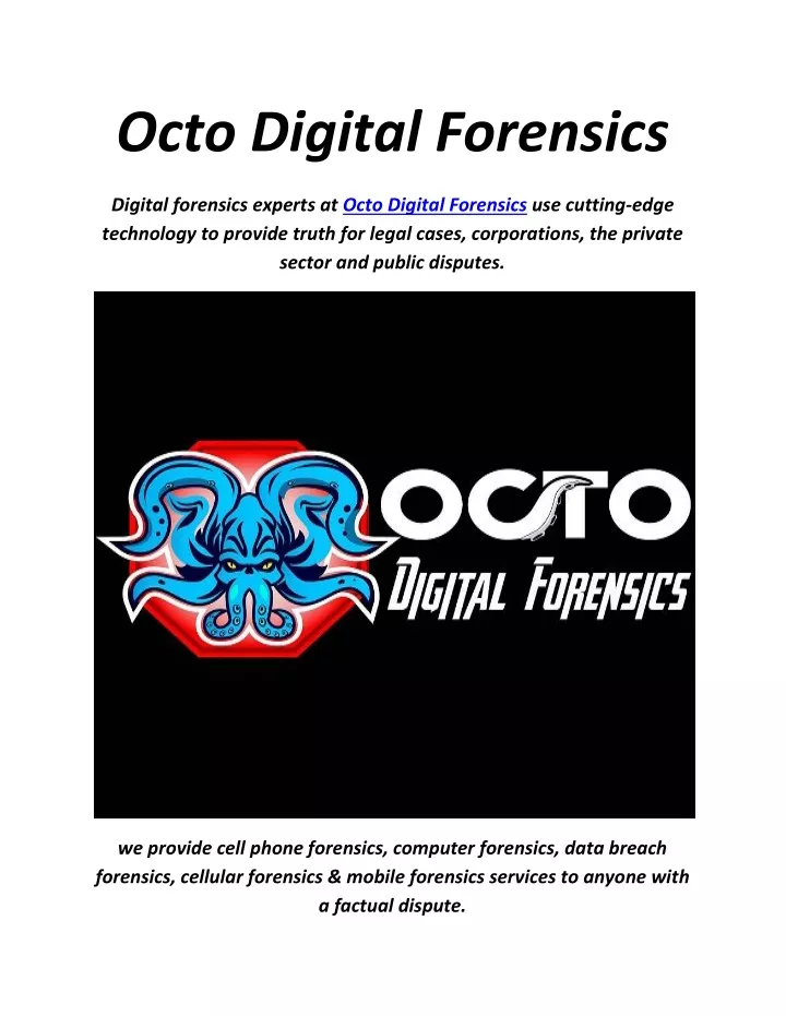 octo digital forensics