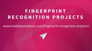 Fingerprint Recognition Projects Research Guidance