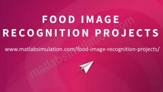 Research Topics in Food Image Recognition Projects