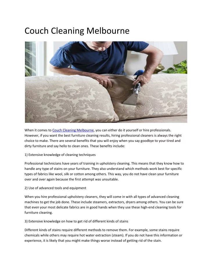 couch cleaning melbourne