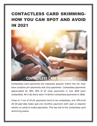contactless card skimming how you can spot and avoid in 2021