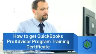 How to get QuickBooks ProAdvisor Program Training Certificate