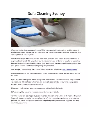 Sofa Cleaning Sydney