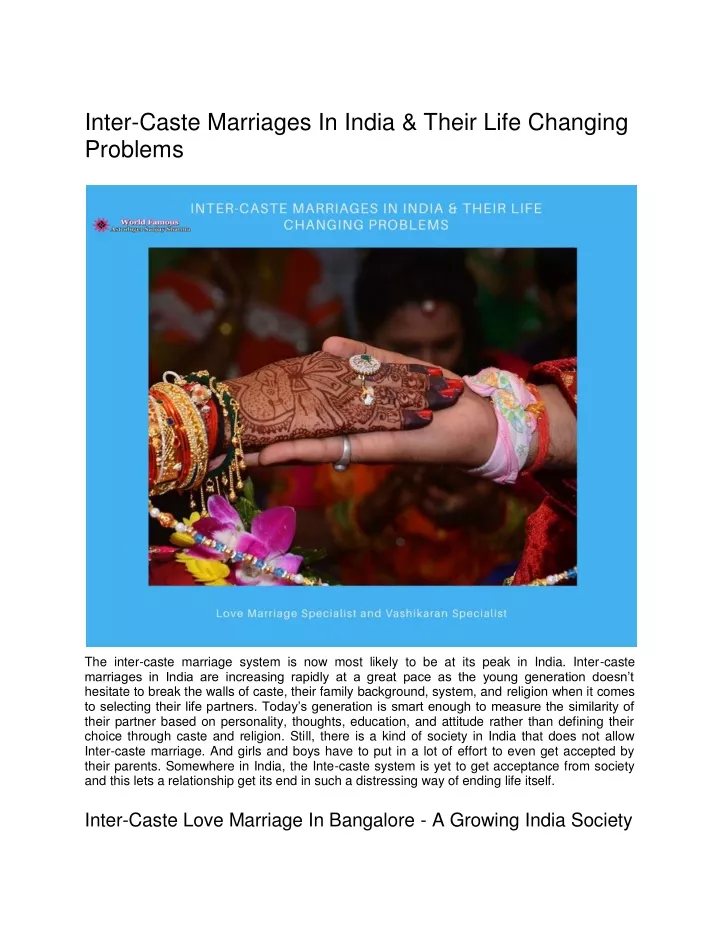 inter caste marriages in india their life