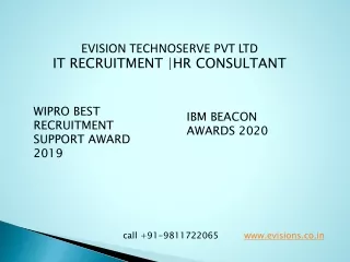evision technoserve pvt ltd it recruitment