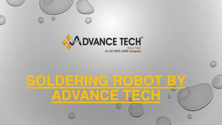 soldering robot by advance tech