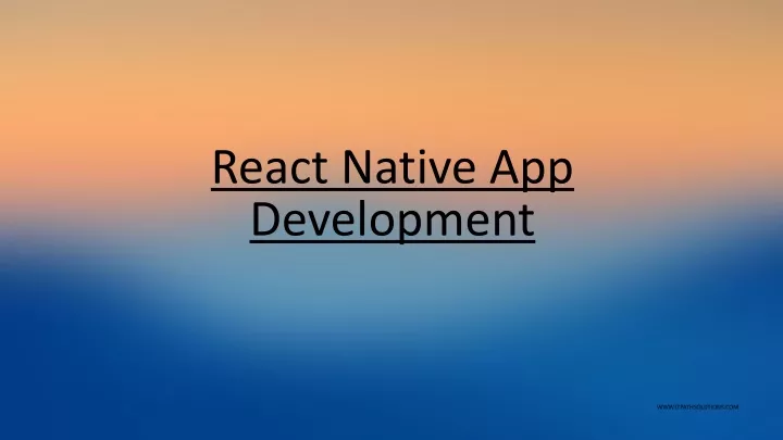 react native app development