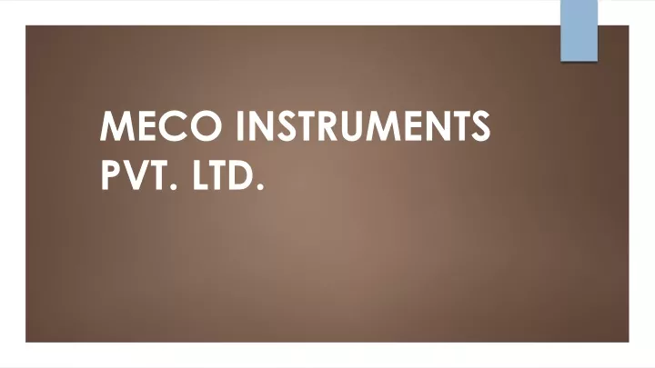meco instruments pvt ltd