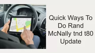 Quick Ways To Do Rand McNally tnd t80 Update