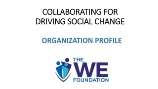 The We Foundation- Non-profit Organization
