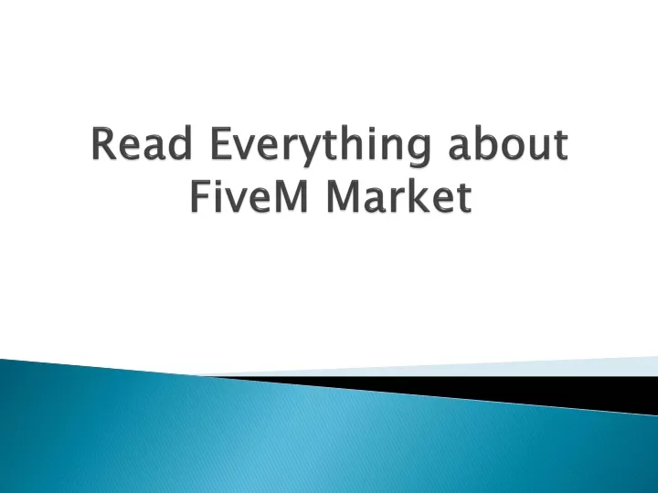 read everything about fivem market