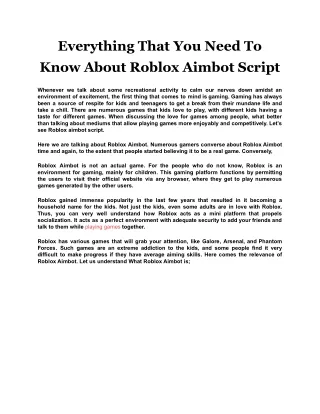 everything that you need to know about roblox
