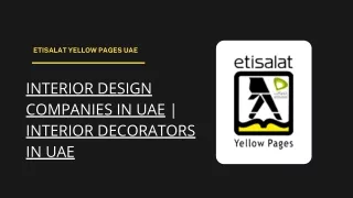 Interior Design Companies in UAE | Interior Decorators in UAE