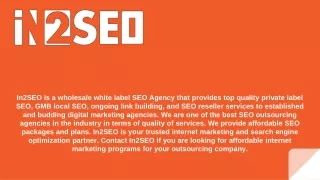 in2seo is a wholesale white label seo agency that