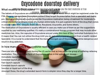 oxycodone doorstep delivery overnight fda persons