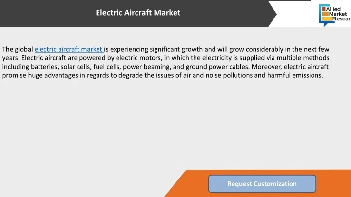 PPT - Electric Aircraft Market Outlook, Opportunity and Demand Analysis ...