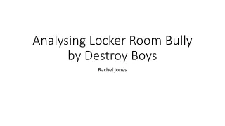 locker room bully analysis