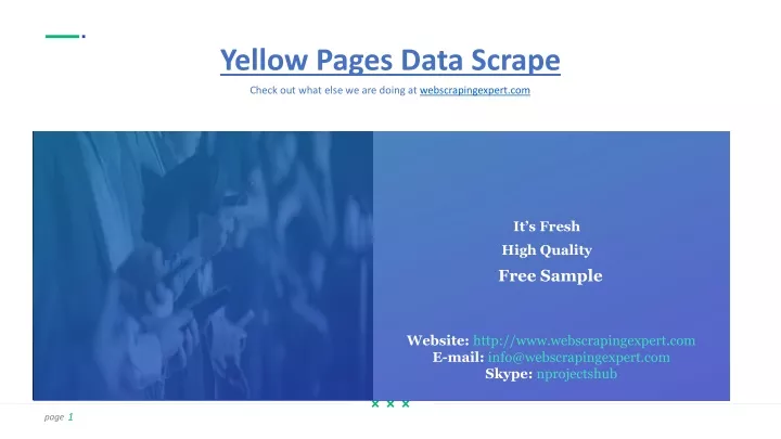 yellow pages data scrape