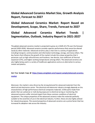 global advanced ceramics market size growth