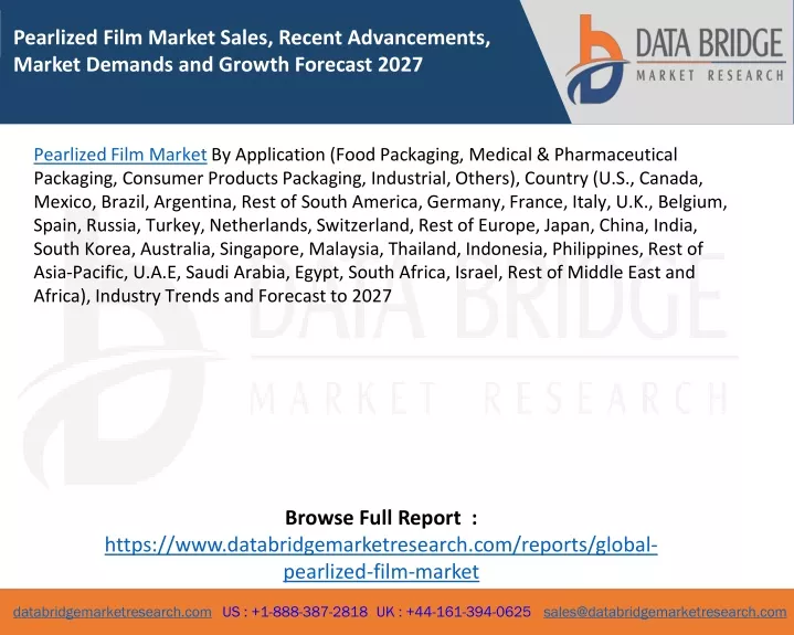 pearlized film market sales recent advancements