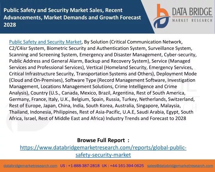 public safety and security market sales recent
