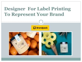 designer for label printing to represent your