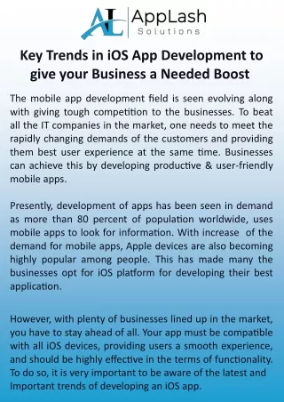 key trends in ios app development to give your