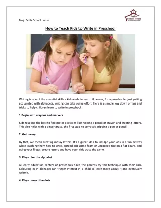 blog petite school house how to teach kids