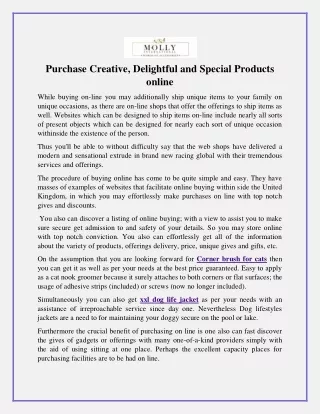 Purchase Creative, Delightful and Special Products online