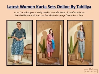 Latest Women Kurta Sets Online By Tahiliya