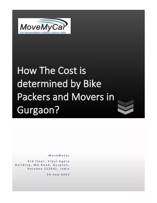 We Provide The Best Bike Packers and Movers in Gurgaon
