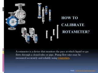 How to Calibrate Rotameter?
