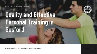 Quality and Effective Personal Training in Gosford