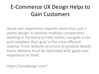 e commerce ux design helps to gain customers