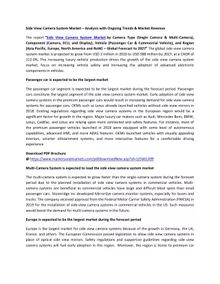 side view camera system market analysis with