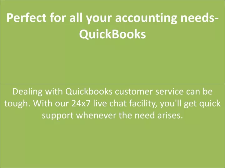 perfect for all your accounting needs quickbooks