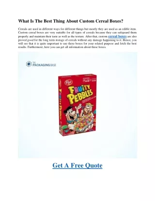 what is the best thing about custom cereal boxes