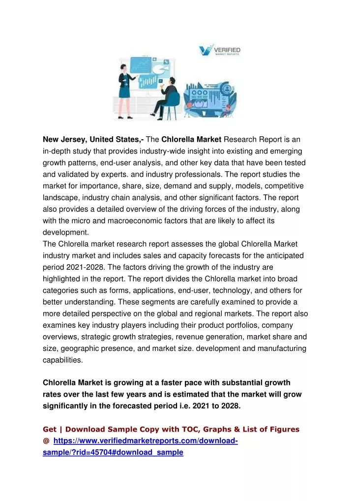 new jersey united states the chlorella market