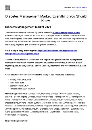 Diabetes Management Market