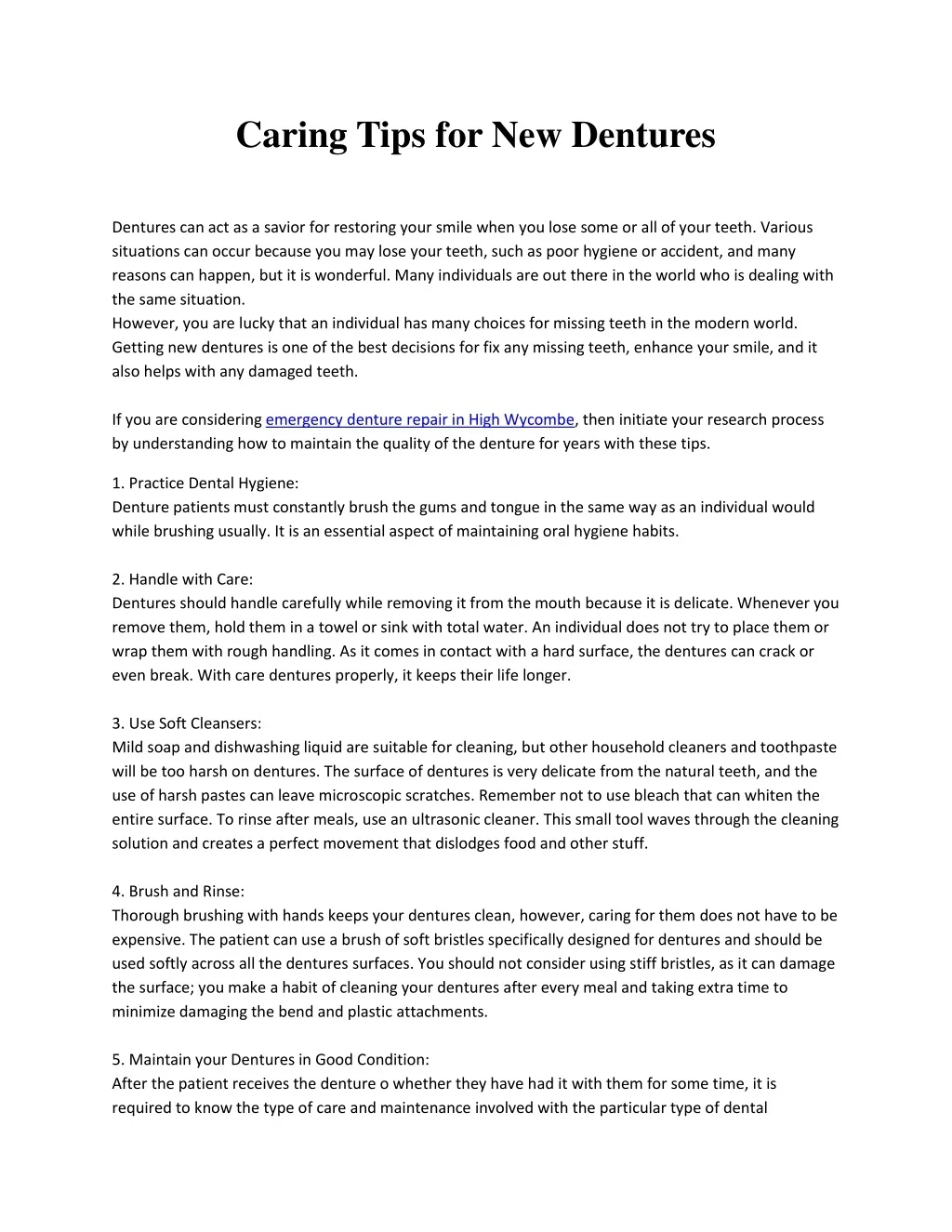 PPT - Caring Tips for New Dentures PowerPoint Presentation, free ...
