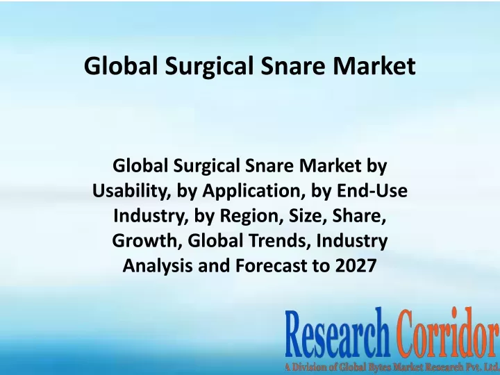 global surgical snare market