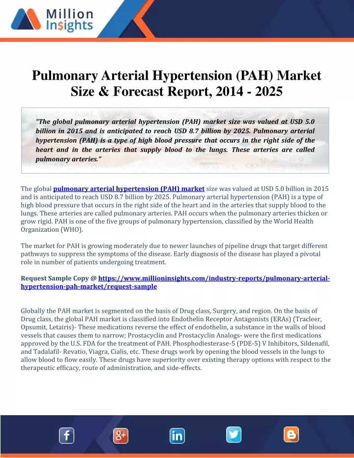 pulmonary arterial hypertension pah market size