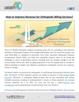 how to improve revenue for orthopedic billing