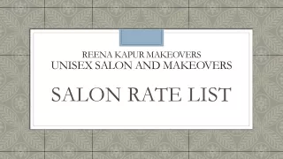 reena kapur makeovers unisex salon and makeovers